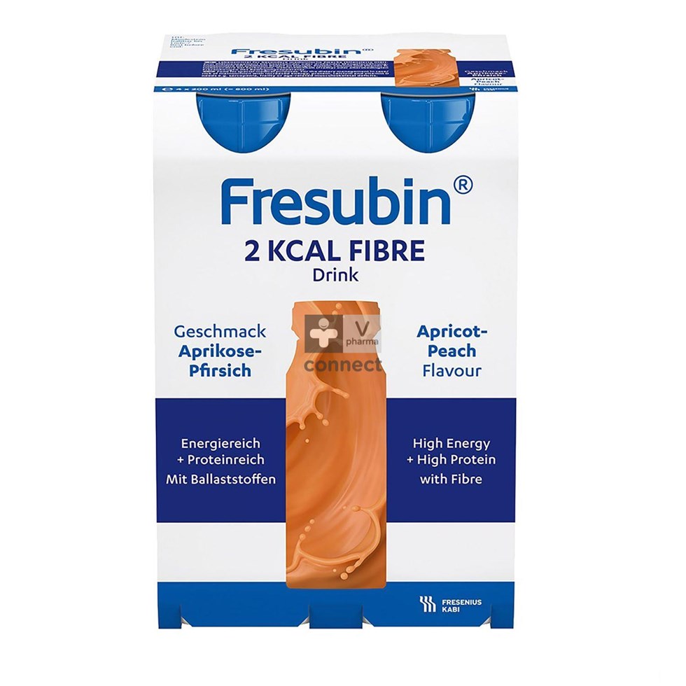 Fresubin 2 Kcal Fibre Drink 200ml Pêcheabricot/abrikoosperzik