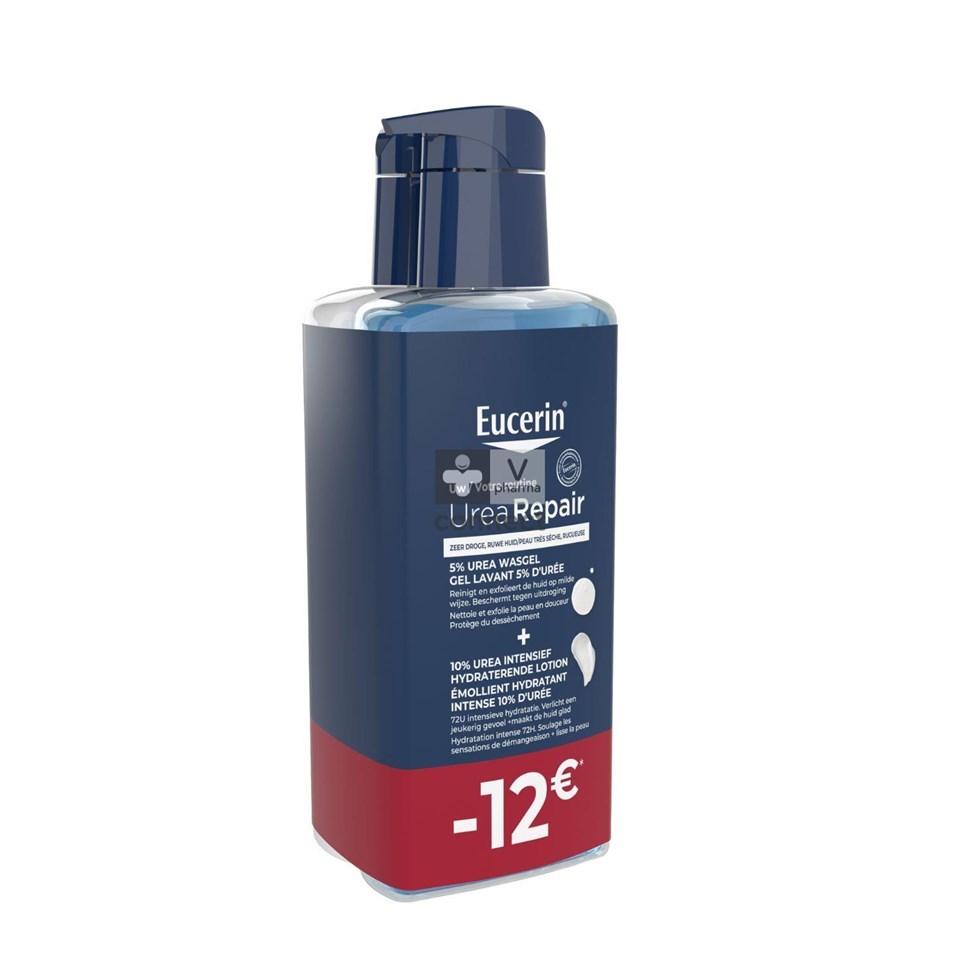 Eucerin Routine Urea Lotion+reiniging.2x400ml -12€