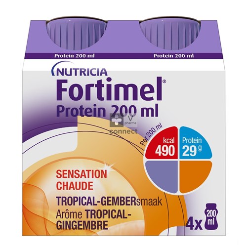 Fortimel Protein Tropical Gingembre 4 x 200 ml