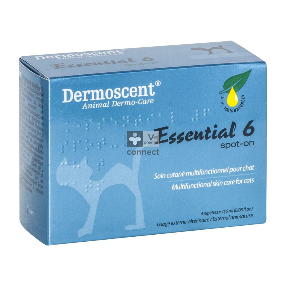 Dermoscent Essential 6 Spot-on Kat Pipet 4x0,6ml