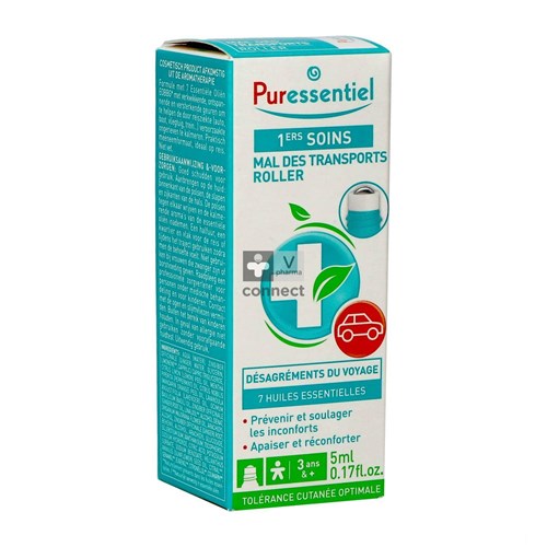 Puressentiel Mal des Transports 7 Roller aux Huiles Essentielles 5 ml