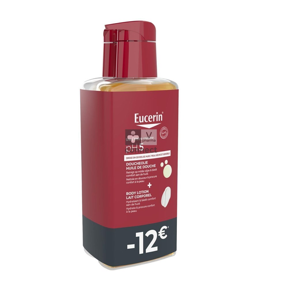 Eucerin Routine Ph5 Lotion+dcheolie 2x400ml-12€