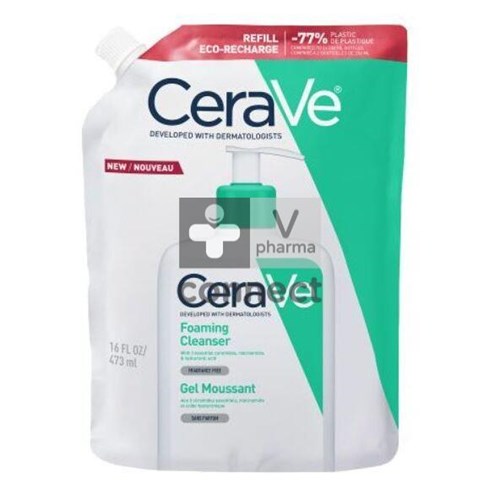 Cerave Gel Nettoyant Moussant  473 ml Recharge