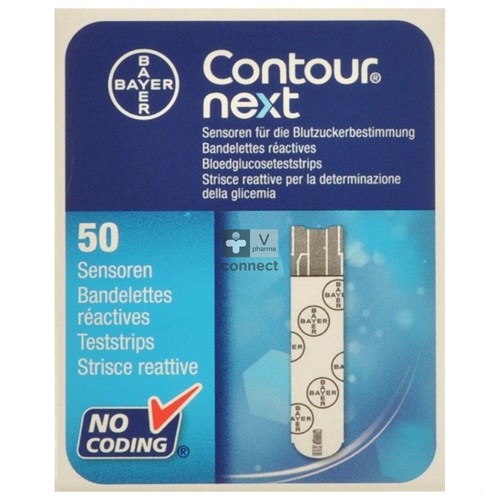 Bayer Contour Next Bandelettes Réactives 50 Pièces