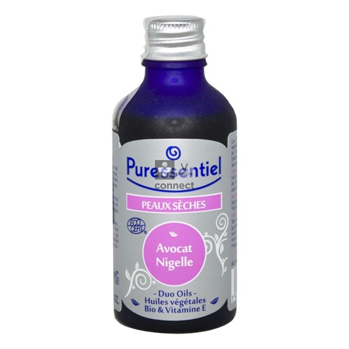 Puressentiel Duo-oils Peaux Sèches Avocat/Nigelle Huiles Végétales Bio 50 ml