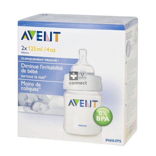 Avent Zuigfles Bpa-vrij Polypropyl.2x125ml