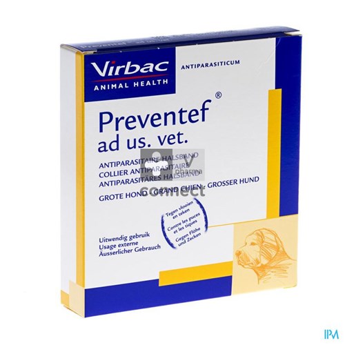 Preventef Collier Antiparasitaire Grand Chien 65 cm