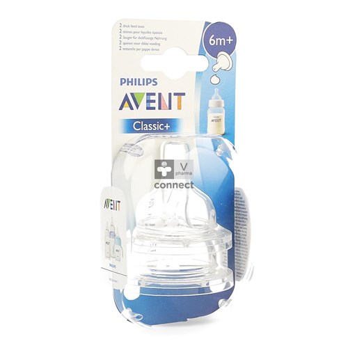 Philips Avent zuigspeen classic Dikkere Pap Sil 2 SCF636/27