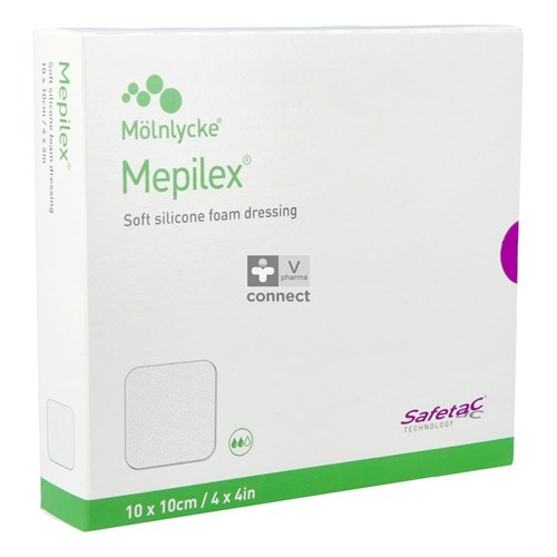 Mepilex Schuimverb Sil Abs Ster 10x10cm 5 294100