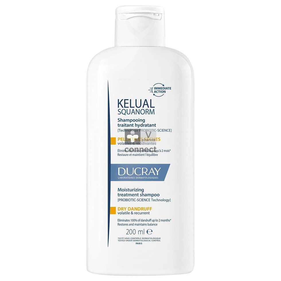 Ducray Kelual Squanorm Shampoing Peliculles Sèches 200Ml
