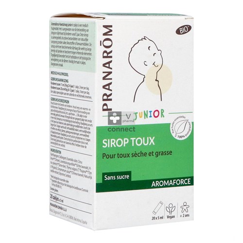 Pranarom Aromaforce Junior Sirop Toux 20 X 5ml