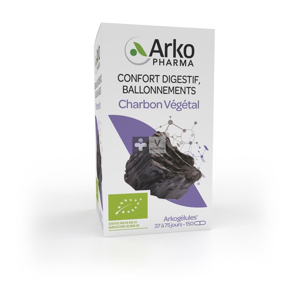 Arkogelules Charbon Vegetal Bio 150 Capsules