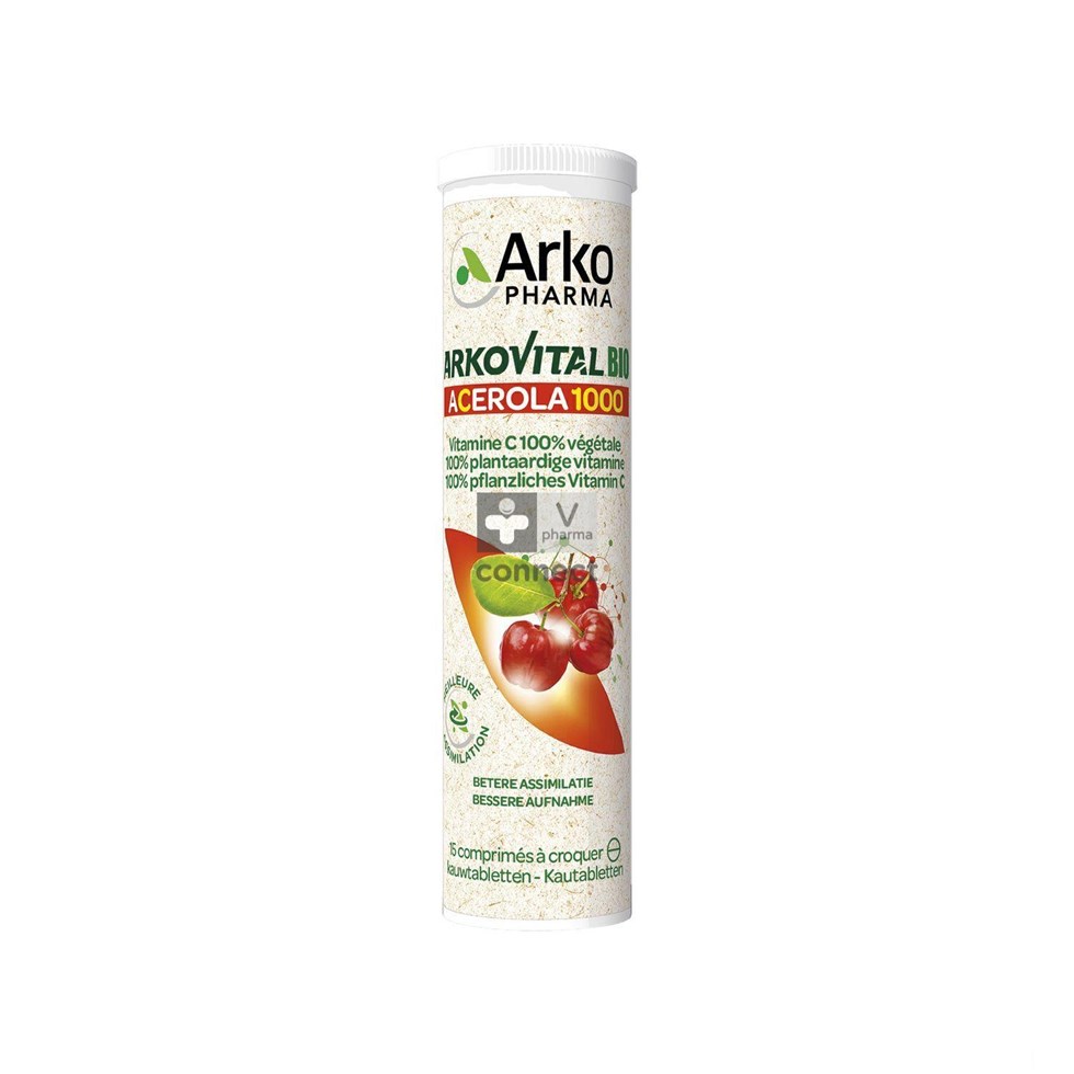 Arkovital Acerola 1000 Bio Comp A Croquer 15