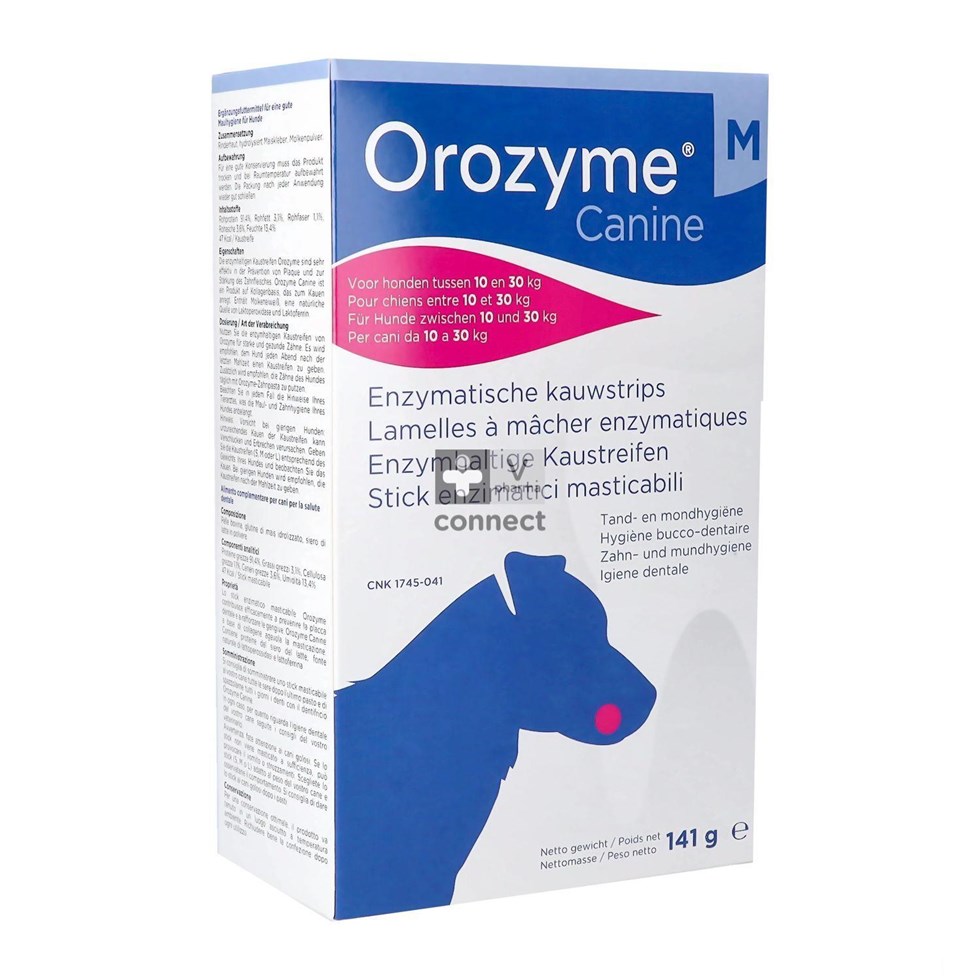 Orozyme Canine M Kauwstrip Enzym.hond 10-30kg 141g