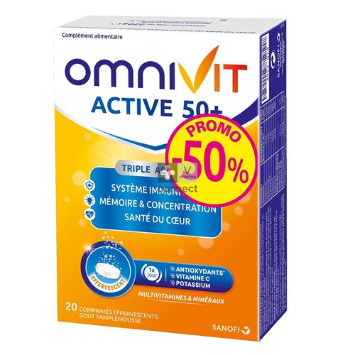 Omnivit Active 50+ 20 bruistabletten Promo