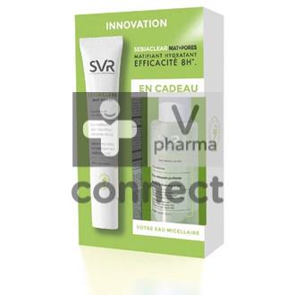 SVR Sebiaclear Coffret Crème Mat + Pores 40 ml + Eau Micellaire 75 ml Prix Promo