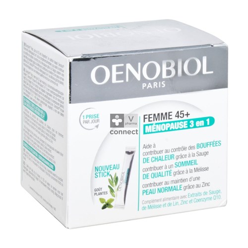 Oenobiol Vrouw 45+ Menopauze 3in1 Zakje 30