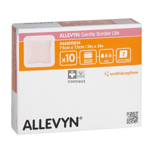 Allevyn Gentle Border Lite 7,5x 7,5cm 10 66800834