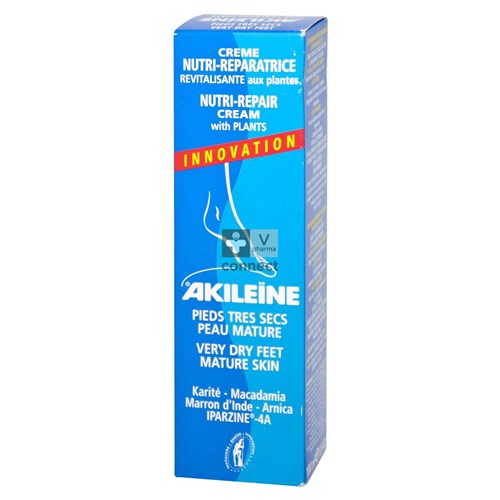 Akileine Cr Nutri Herstel. Droge Voeten Tube 100ml