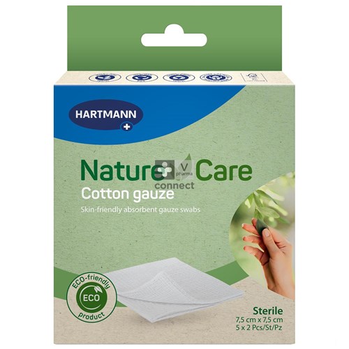 Nature Care Katoen Kompressen 7,5x7,5cm 5x2