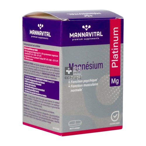 Mannavital Magnesium Platinum 90 Comprimés