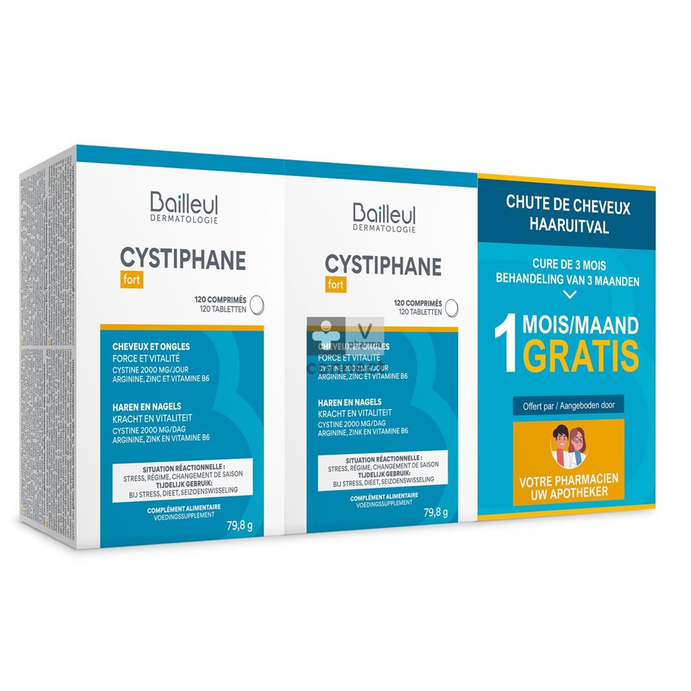 Cystiphane Biorga 2 X 120 Caps + 120 Caps Gratis