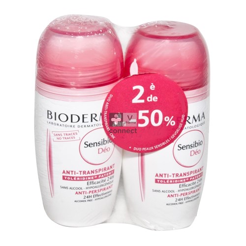 Bioderma Sensibio Deo A/transp Roll2x50ml2Ème -50%