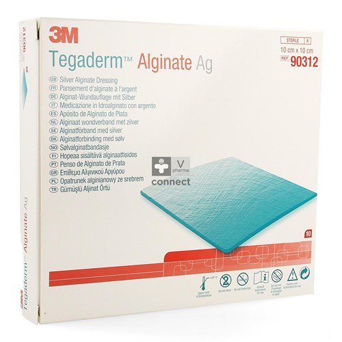 Tegaderm Alginate Ag 10cmx10cm 10 90312