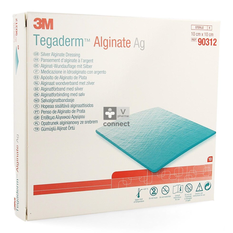 Tegaderm Alginate Ag 10 cm x 10 cm 10 Pièces