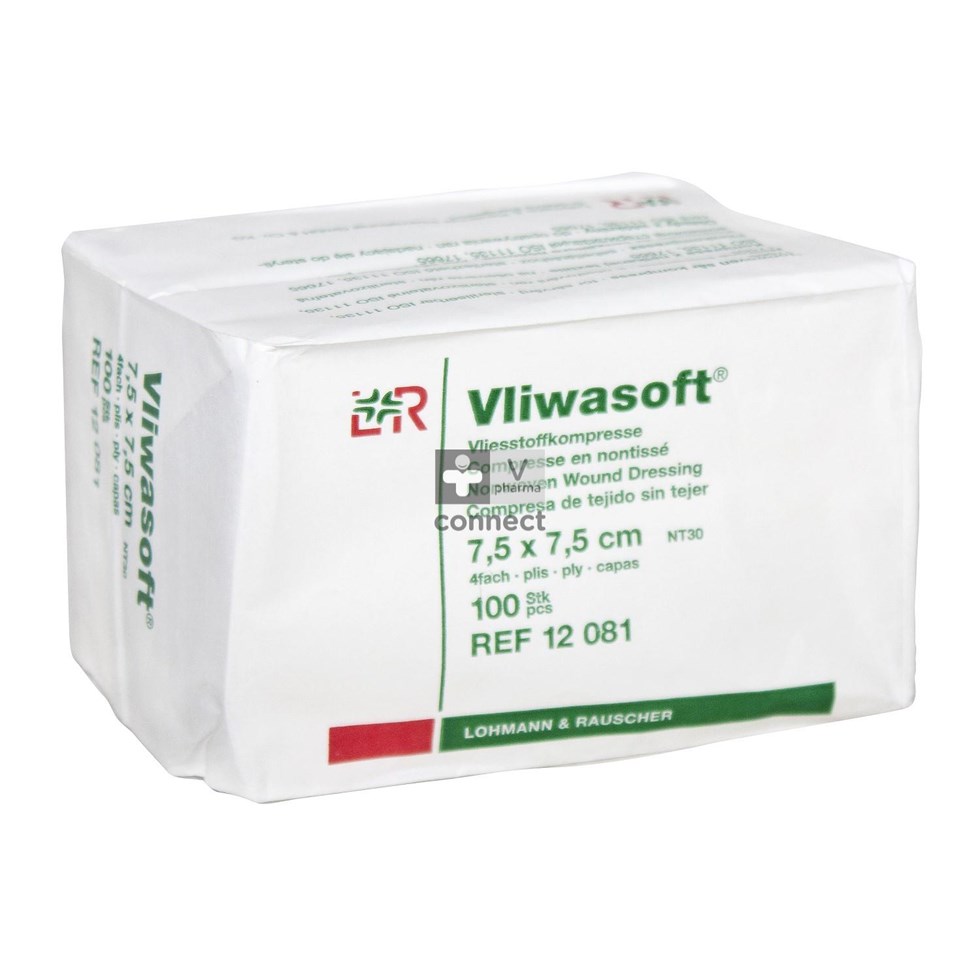 Vliwasoft Kp N/st 4pl 7,5x7,5cm 100 12081
