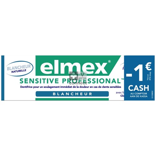Elmex Dentifrice Sens.profes.gentle White 75ml -1€