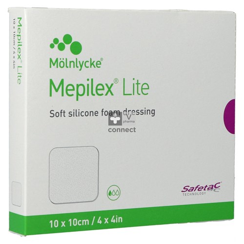 Mepilex Lite Dun Verb Sil Ster 10x10,00cm 5 284100