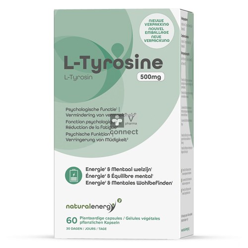 Natural Energy - l-tyrosine 500mg Caps60