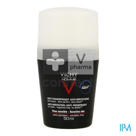 Vichy Homme Déodorant Anti Transpirant 48H Peau Sensible Roll-On 50 ml