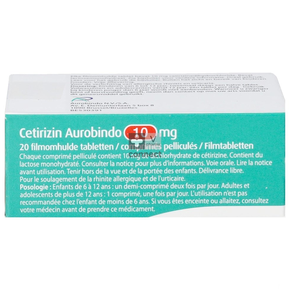 Cetirizin Ab 10 Mg 20 Comprimés