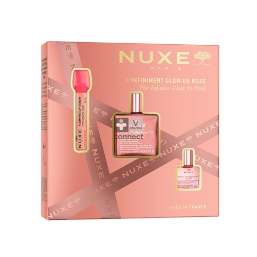 Nuxe Coffret Infiniment Glow Rose 3 Produits
