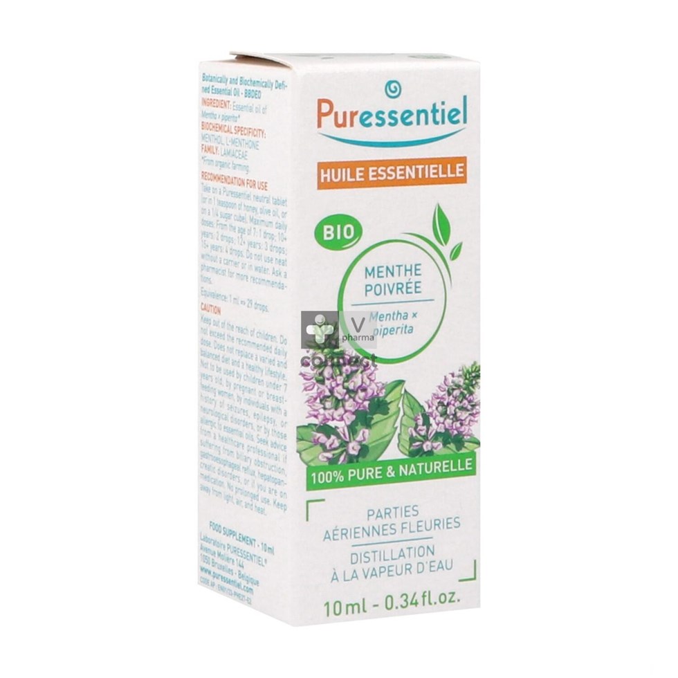 Puressentiel Menthe Poivrée Huile Essentielle Bio 10 ml