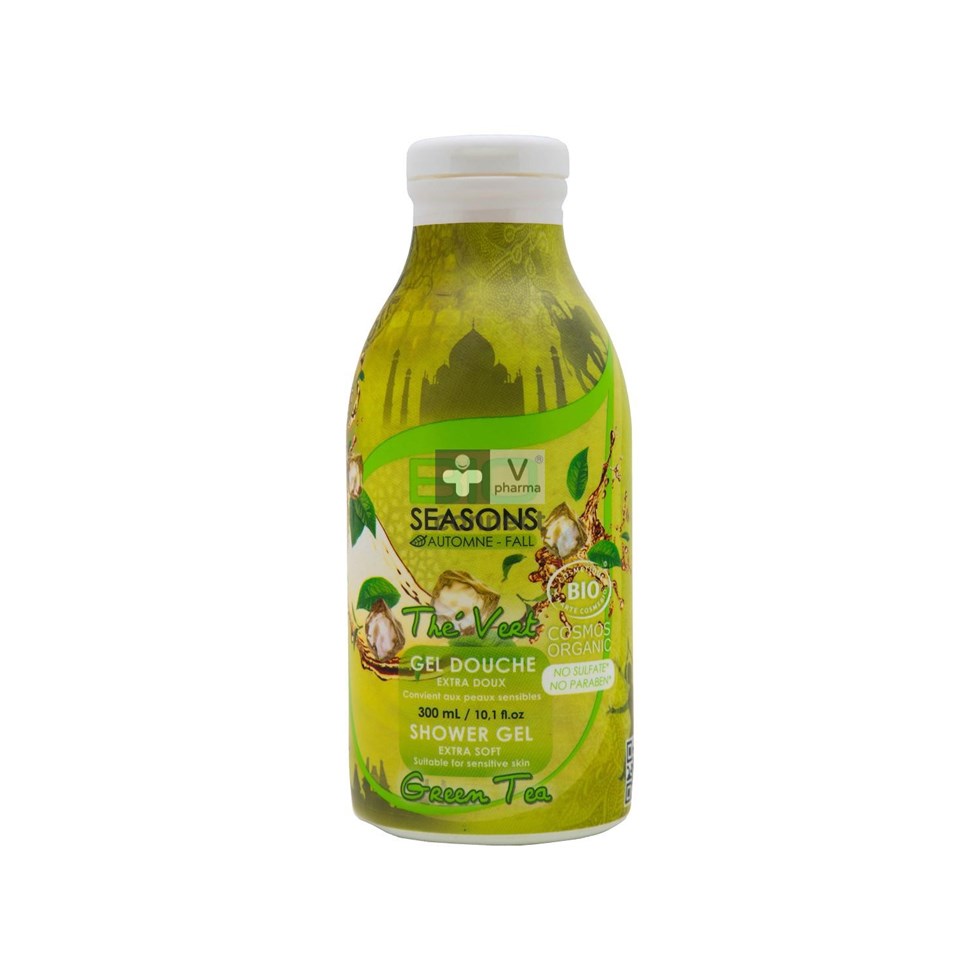Bio Seasons Douchegel Z/sulfaat Groene Thee 300ml