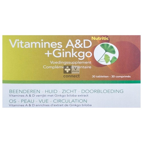 Vitamines A&d+ginkgo Nutritic Tabl 30 5786 Revogan