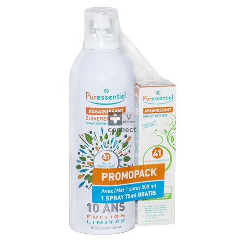 Puressentiel Spray Assainissant aux 41 Huiles Essentielles 500 ml + 75 ml Gratis