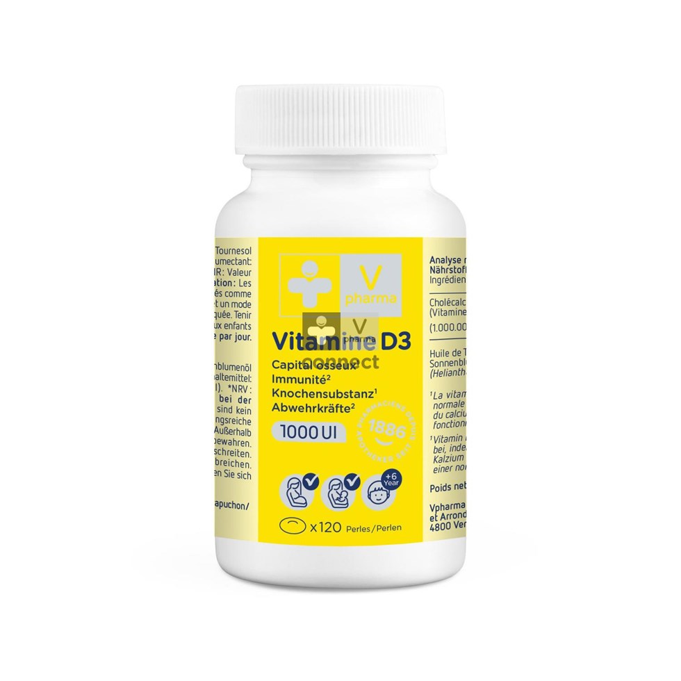 VPharma Vitamine D 1000 UI 120 Perles
