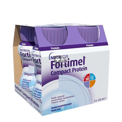 Fortimel Compact Protein Neutraal Flesjes 4x125 ml