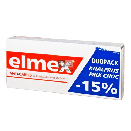 Elmex Tandp Anticaries Dubbel Pack Tube 2x75ml