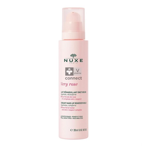 Nuxe Very Rose Lait Démaquillant Onctueux Flacon Pompe 200 ml