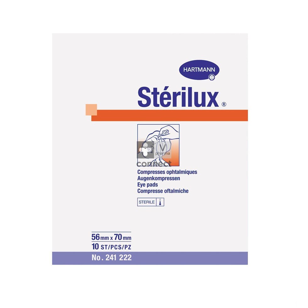Sterilux Compresses Ophtalmiques 56 x 70 mm 10 Pièces