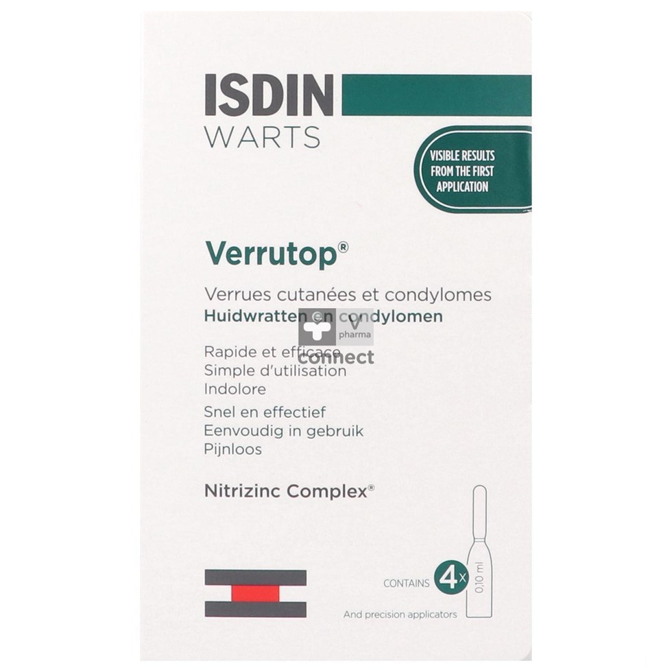 Isdin Verrutop Warts Oplossing Amp 4x0,1ml