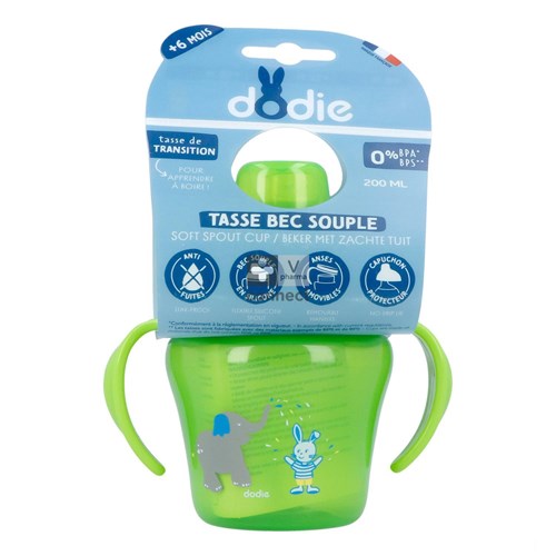 Dodie Tasse Apprentissage Verte 1er Age 200 ml