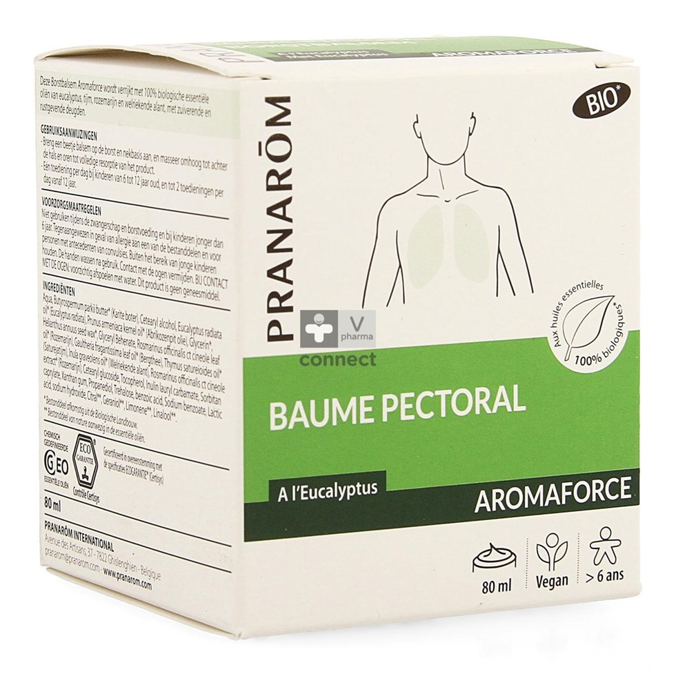 Pranarom Aromaforce Bio Borstbalsem Tube 80ml