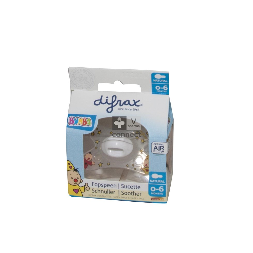 Difrax Sucette 0-6 Mois Natural Bumba