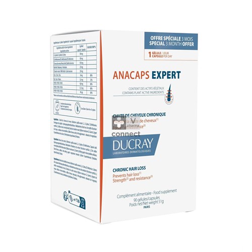 Ducray Anacaps Expert Progres. Haarutival Caps 90